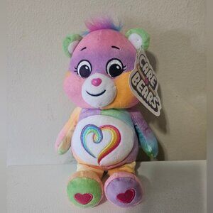 Care Bears 9  Bean Plush (Glitter Belly) - Togetherness Bear NWT